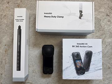 Kit Insta360 X5 8K + Accessori Moto (Selfie Stick