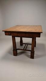 tavolo vintage di antiquariato, in legno massello
