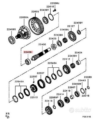 Bearing cuscinetto albero pignone Evo 2522A071