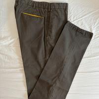 Incotex - pantaloni uomo marroni in cotone