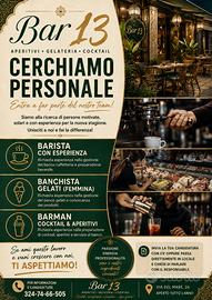 Barista banco gelateria barman