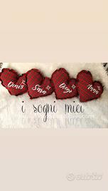 cuscino a forma di cuore scozzese personalizzato 