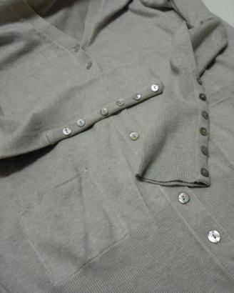 Maglioncino ZARA cardigan donna grigio tg L