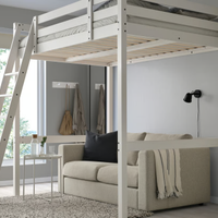 Letto piazza e mezza a soppalco e materasso IKEA