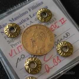 Moneta oro 10 lire Vittorio Emanuele ll anno 1863 