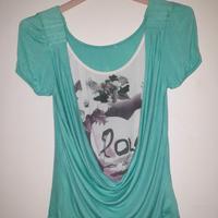 Maglietta maniche corte acquamarina ragazza