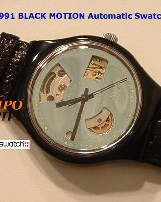 OROLOGIO AUTOMATICO VINTAGE SWATCH BLACK MOTION
