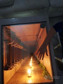 tavolino moderno con interno pozzo infinito