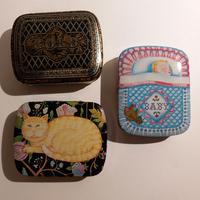 3 scatoline in latta da collezione