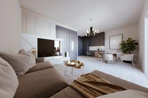 Piano terra quadrivano con giardino