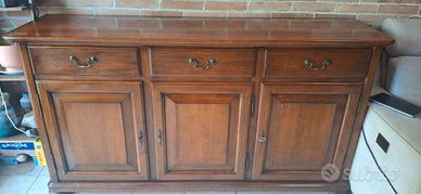mobile madia/credenza in legno noce scuro