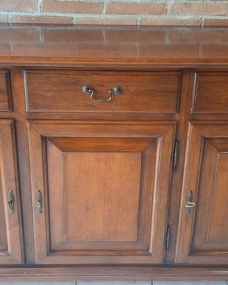 mobile madia/credenza in legno noce scuro