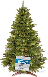Albero di Natale 215cm 2,15m Base in Legno + Borsa