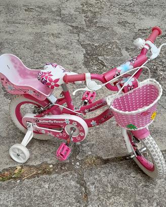 BICICLETTA BIMBA 12" BUTTERFLY FLOWER 