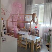 struttura Letto in Legno di Pino con cassettone