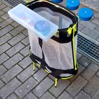 Cestello cavalletto porta pesci trota lago