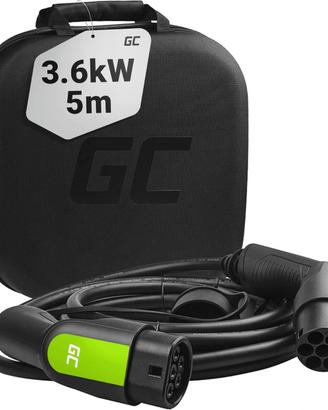Cavo di ricarica 5m Tipo2 Green Cell da 3,6kW