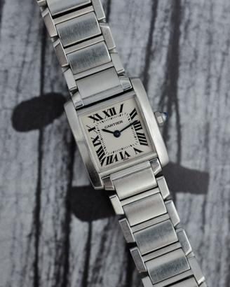 Cartier Tank Francese misura lady acciaio ref.2300
