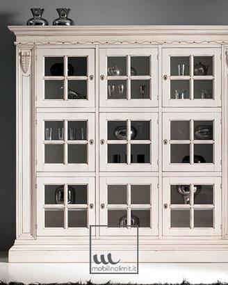 Vetrina Libreria bianco shabby chic
