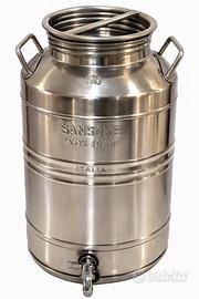 Bidone inox 50L Sansone per OLIO con rubinetto
