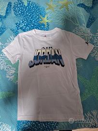 Maglia Air Jordan ragazzo 8-10 anni bianca