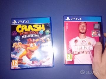 PS4 Crash Bandicoot 4 + FIFA 20 (come nuovi)