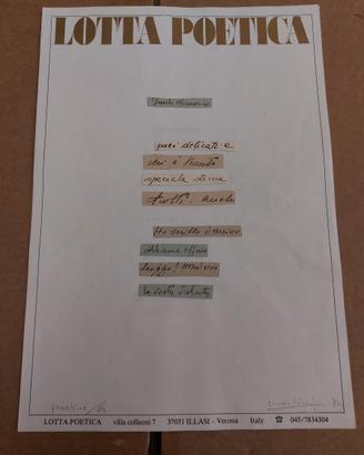 STELIO MARIA MARTINI 1984 collage Poesia Visiva
