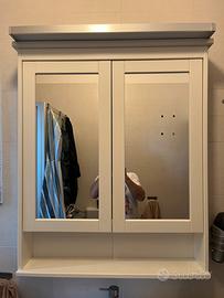 Mobile bagno specchio contenitore luce led