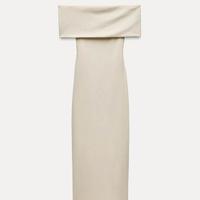 ZARA VESTITO MIDI SENZA SPALLINE