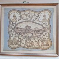 Quadro fazzoletto esposizione di milano 1881 origi