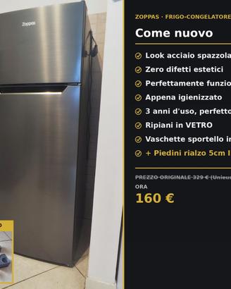 Frigorifero Zoppas 206L A++ Inox HzTF28NSM1X