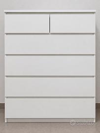 CASSETTIERA IKEA MALM 6 CASSETTI BIANCA