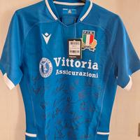 Maglia Gara naz. Rugby Autografata + Pallone-Nuovi