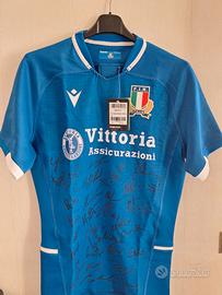 Maglia Gara naz. Rugby Autografata + Pallone-Nuovi