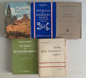 5 Libri Vintage Letteratura Inglese e Antologie