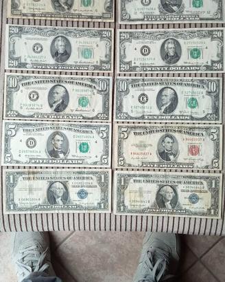 Banconote vecchi dollari USA
