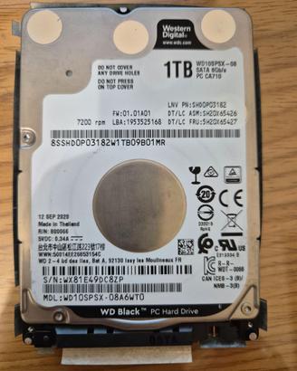 HDD PS3 PS4 WESTERN DIGITAL WD10SPSX 1TB 2,5" SATA