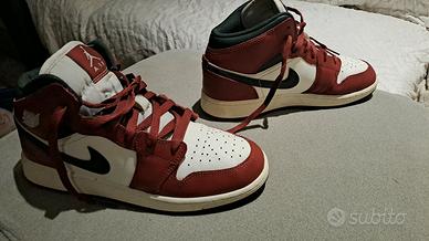 Air Jordan 1 Mid – Sail/Midnight Green/Redstone  t