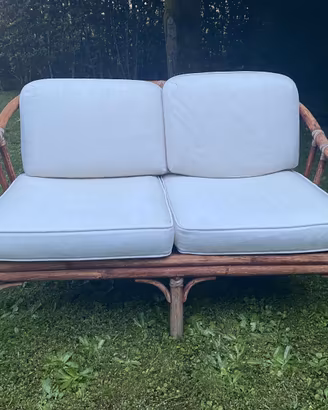 Divano vintage in bambù stile McGuire – 2 posti