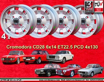 4 pz. cerchi Lancia CD28 6x14 ET22.5 Fulvia 2000