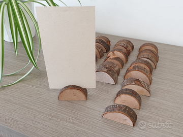 Porta menù da tavolo tronchetto set 20 pezzi