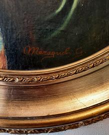 Dipinto ovale fatto a mano