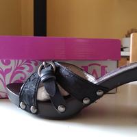 Sandali Neri con tacco basso - n.36 - NUOVI!