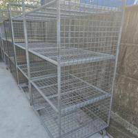 Ceste con ruote in acciaio zincato