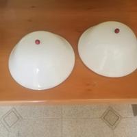 n.2 plafoniere in vetro satinato
