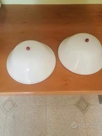 n.2 plafoniere in vetro satinato