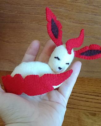 Pokemon sleepy Fall Leafeon peluche cucito a mano