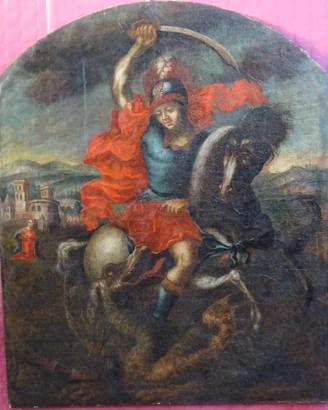 QUADRO S. GIORGIO ANTICO DIPINTO SU TELA