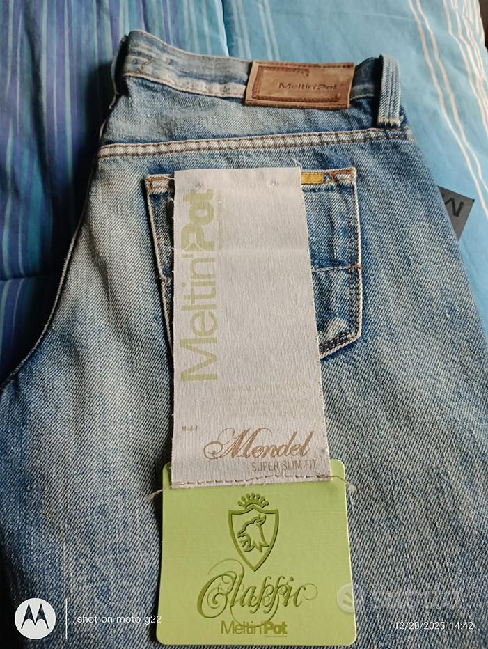 Jeans Meltin' Pot Femme Modèle Nicole - Taille 29 (EU 48) - 100% Cotone - Vintage, Occasion Très Bon état