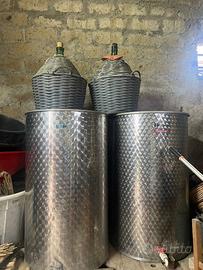 N.2 cisterne per vino in acciaio inox 500 lt